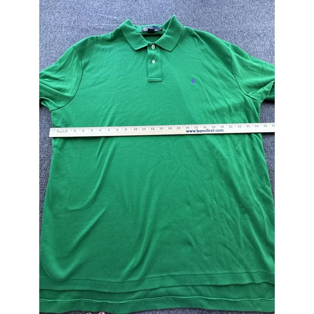 Polo Ralph Lauren Polo‎ Mens X-Large Green Short Sleeve Shirt Cotton Logo